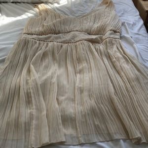 vintage cream colored knee length dress